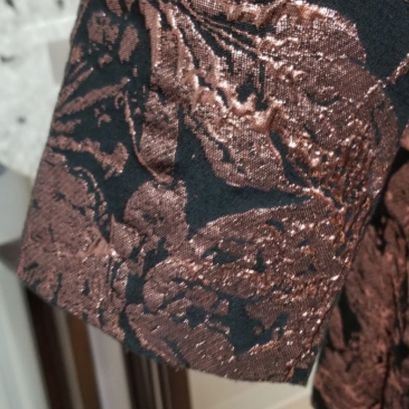 ποΈβ¬οΈπHOST PICKπ Alex Evenings Floral Metallic Jacquard Stand Collar Twinset - Picture 4 of 9